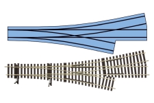 Lenz 45036 - 0 - Dreiwegweiche 11,25°